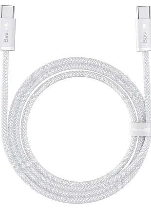 Кабель baseus dynamic series fast charging data cable type-c to type-c 100w 1m, white (cald000202) 4944168