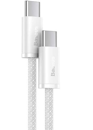 Кабель baseus dynamic series fast charging data cable type-c to type-c 100w 1m, white (cald000202) 4944168 2