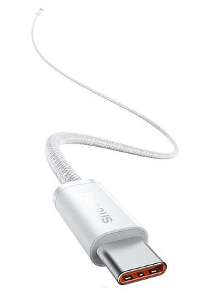 Кабель baseus dynamic series fast charging data cable type-c to type-c 100w 1m, white (cald000202) 4944168 3