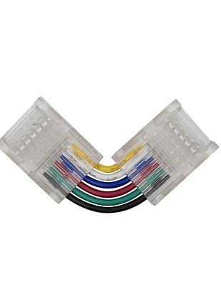 Конектор prolum для стрічки smd slim 12мм6pinrgb+ссткутовий - l