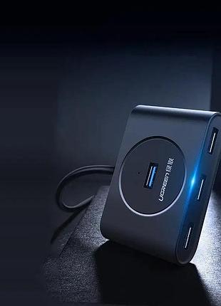 Usb-хаб ugreen cr113 0.5 м чорний 2