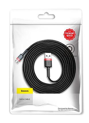 Кабель baseus cafule 2 м micro-usb чорний (kmcamklf-c91) 2