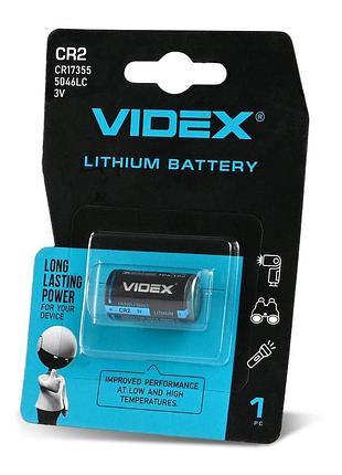 Батарейка літієва videx cr2 1шт blister card