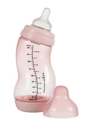 Антиколиковая бутылочка difrax s-bottle wide с силиконовой соской 310 мл розовый (707 blossom) 5249355