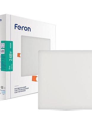 Світлодіодний вбудований світильник feron al702 24вт 4000k білий