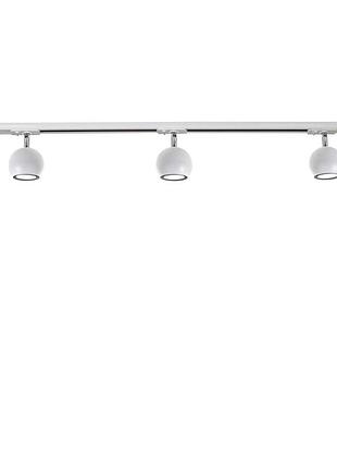 Трековий світильник на три плафони стельовий track3 bowl gu10 t9010003 білий, atmolight