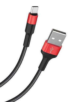 Кабель hoco x26 hyper usb-a to type-c 1 м червоний