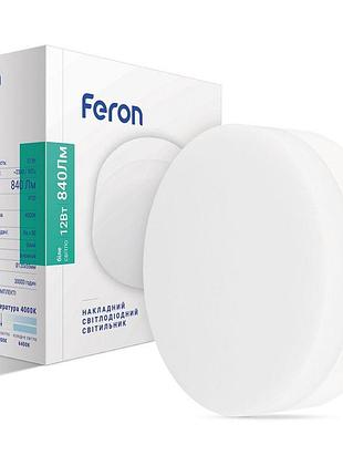 Світлодіодний накладний світильник feron al514 12вт 4000k білий