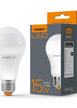 Світлодіодна лампа videx a65e 15w e27 4100k
