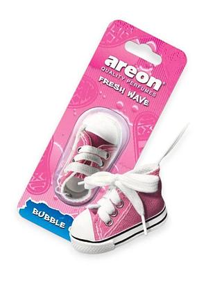 Ароматизатор на зеркало сухой areon wave fresh кеды "bubble gum"