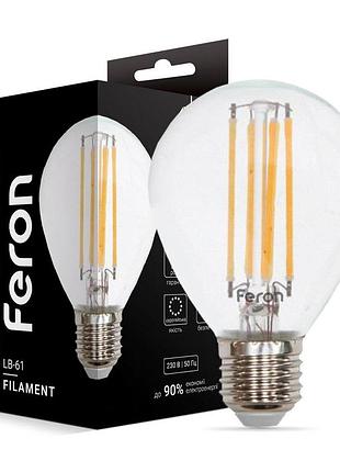 Світлодіодна лампа feron filament lb-61 4вт e27 2700k