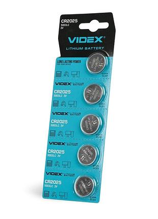 Батарейка літієва videx cr2025 5шт blister card