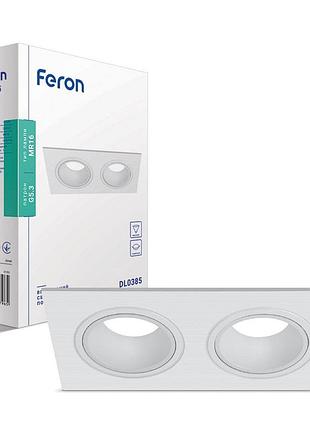 Вбудований поворотний світильник feron dl0385 під лампу білий