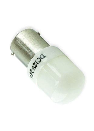 Автолампа світлодіодна а 12-21 white 6 smd 3030 матова лінза з керам.ободом (12-24v) megalight