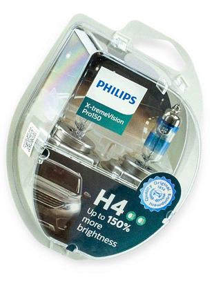 Автолампа h4 12v 60, 55 (43) philips x-treme vision pro 150% (2шт)