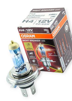 Автолампа h4 12v 60, 55 (43) osram night breaker 220%