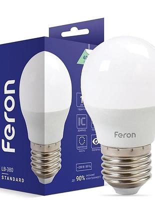 Світлодіодна лампа feron lb-380 4вт e27 4000k