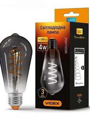 Філаментна світлодіодна лампа led videx 4w e27 2100k vl-st64fg-04272