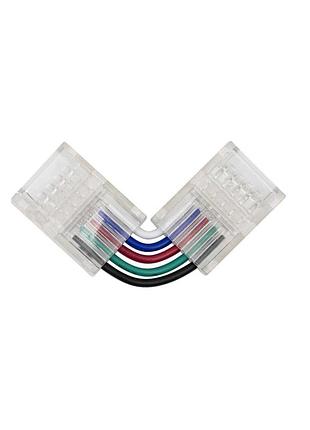 Конектор prolum для стрічки smd slim 12мм5pinrgb+wкутовий - l