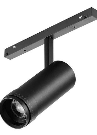 Магнітний трековий світильник prolum m20 (20w; dc48v; zoom; чорний) series "tr"; білий 4000к