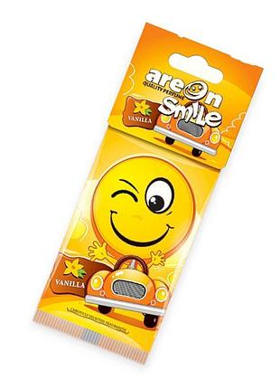 Ароматизатор на дзеркало сухий areon smile dry смайлик "vanilla"