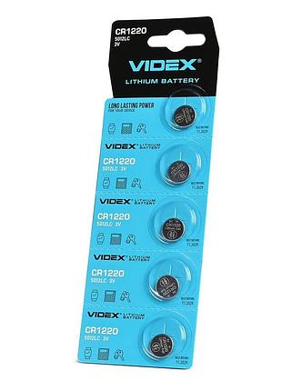 Батарейка літієва videx cr1220 5шт blister card