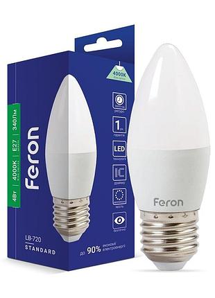 Світлодіодна лампа feron lb-720 4вт e27 4000k