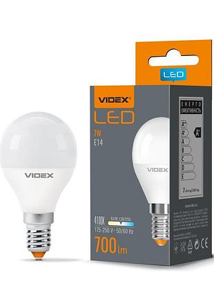 Світлодіодна лампа videx g45e 7w e14 4100k