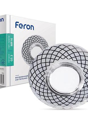 Вбудований світильник feron cd833 під лампу з підсвіткою прозорий срібло