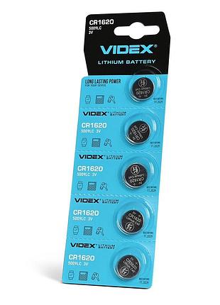 Батарейка літієва videx cr1620 5шт blister card