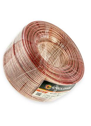 Провід акустичний 2 х 1,5 прозорий (бухта 50м) cyclone
