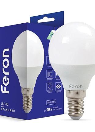 Світлодіодна лампа feron lb-745 6вт e14 4000k