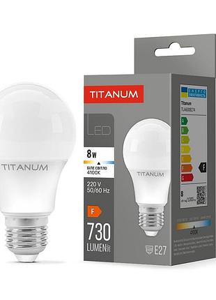 Світлодіодна лампа titanum a60 8w e27 4100k