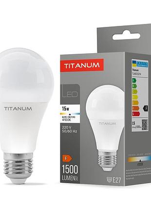 Світлодіодна лампа titanum a65 15w e27 4100k