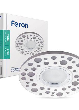 Вбудований світильник feron cd989 під лампу з rgb підсвіткою матовий білий