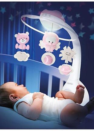 Музичний мобіль із проектором infantino 3 в 1 рожевий (004914i) 4965183