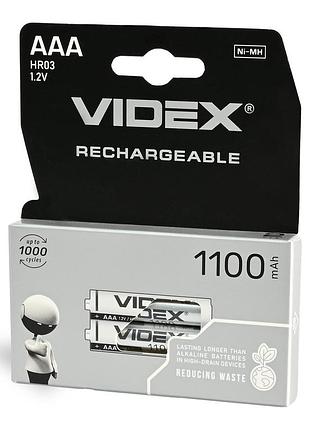 Аккумуляторы videx hr03/aaa 1100 мач, двойной блистер, 2 шт.