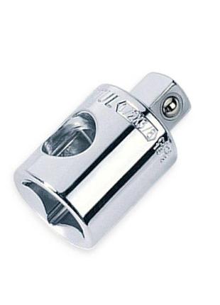 Переходник 1/2" (мама) - 3/8" (папа) crv с отверстием под вороток d 12,7мм toptul