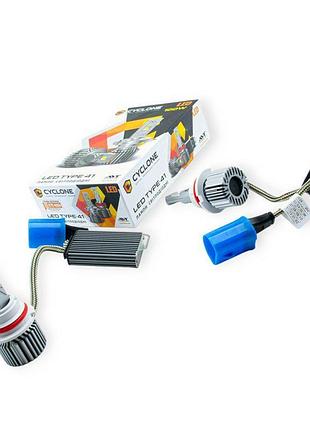 Автолампа led hb5 12v-24v type 41 100w 5700k 18000l радиатор и вентилятор обманка cyclone
