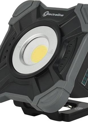 Прожектор акумуляторний electraline 63433 led 10 вт 1000 лм 6500 k usb-c ip54