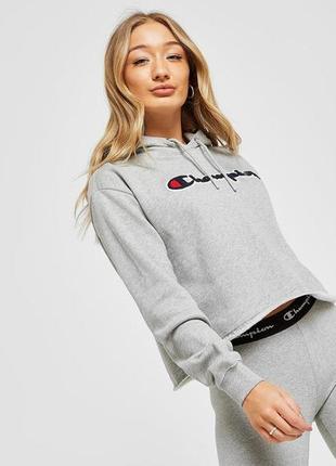 Укорочена толстовка з капюшоном oversize/худі champion/світшот1 фото