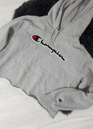 Укорочена толстовка з капюшоном oversize/худі champion/світшот7 фото