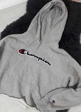 Укорочена толстовка з капюшоном oversize/худі champion/світшот4 фото