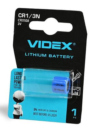 Литиевая батарейка videx cr1/3n, 1 шт., в блистере