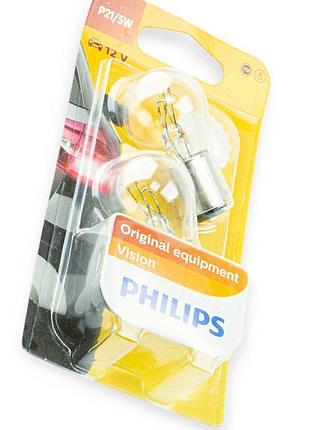 Автолампа a 12v p21, 5w bay15d philips (пара)