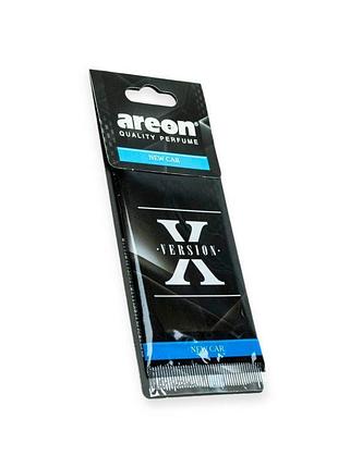 Ароматизатор на зеркало сухой areon лист "х premium" "new car"