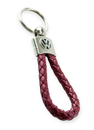 Брелок vw шкіряний плетений