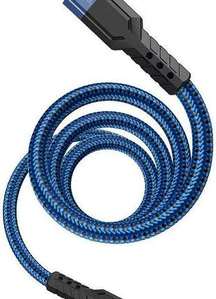 Кабель hoco u110 type-c to type-c 1.2 м 60 w синій 2