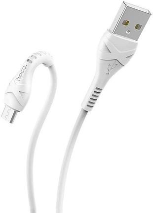 Кабель hoco x37 wieldy usb-a to micro-usb 1 м білий 2