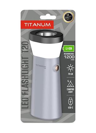 Портативний світлодіодний ліхтарик titanum tlf-t20 70lm gray